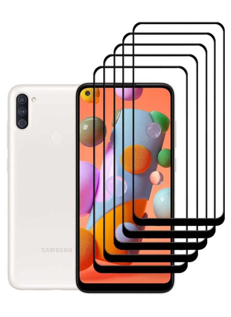 ACLIX 5 Pieces Antistatic ESD Dustproof Premium Quality High Definition Tempered Glass Screen Protector Designed For Samsung Galaxy A11 - Image 1