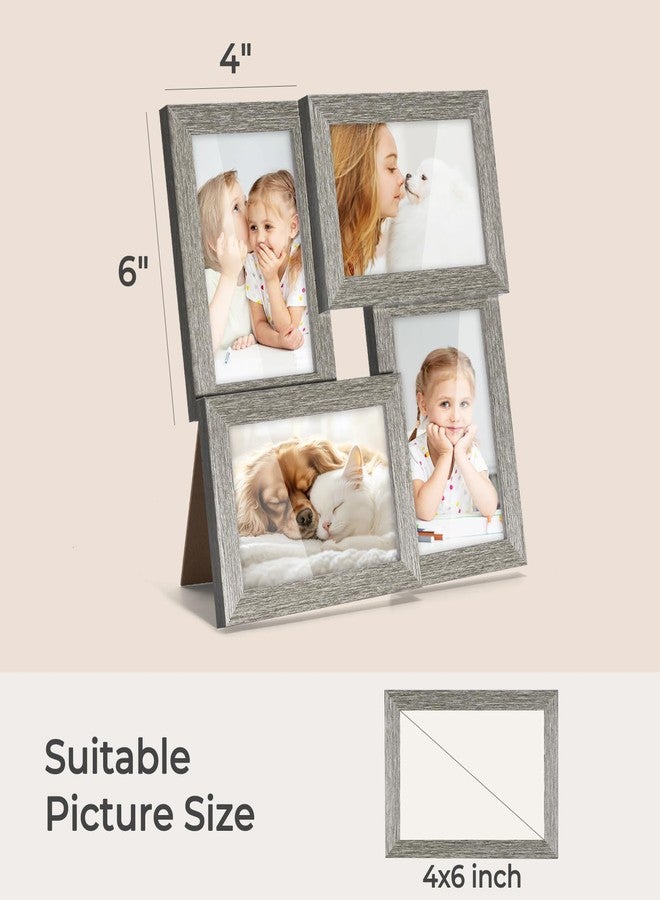 TWING 4x6 Picture Frames Collage, Family Collage Picture Frames Wall Decor, Ideal Gift for Valentine's Day/Mother's Day, Wall Hanging or Tabletop, Grey - Image 2