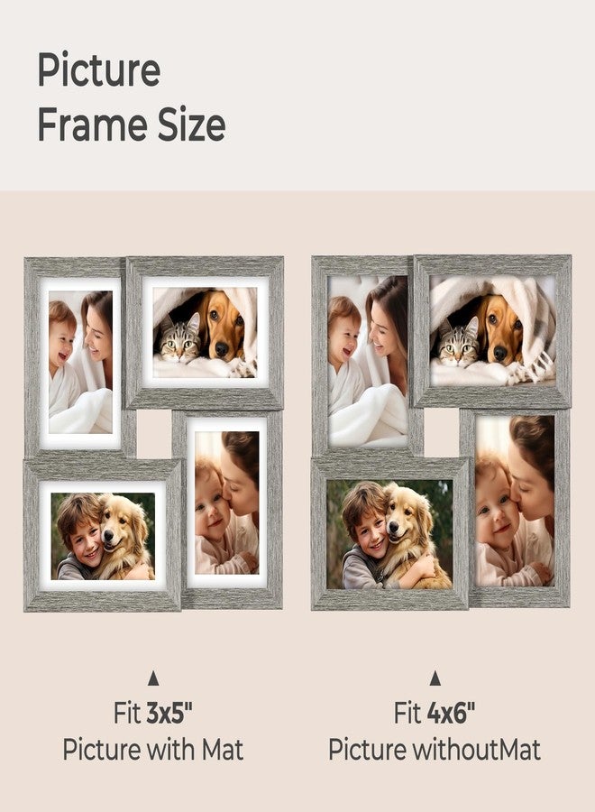 TWING 4x6 Picture Frames Collage, Family Collage Picture Frames Wall Decor, Ideal Gift for Valentine's Day/Mother's Day, Wall Hanging or Tabletop, Grey - Image 3