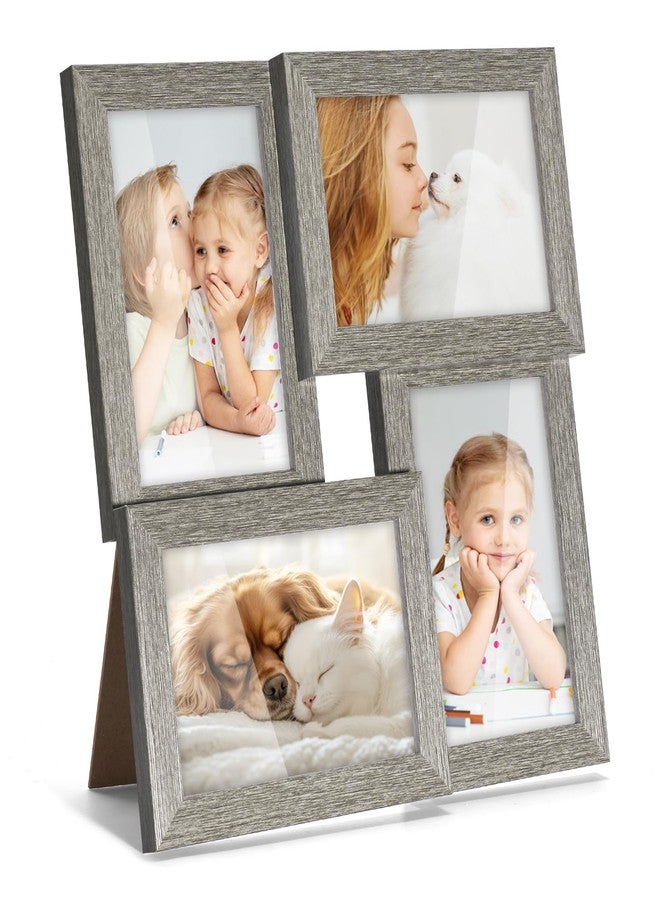 TWING 4x6 Picture Frames Collage, Family Collage Picture Frames Wall Decor, Ideal Gift for Valentine's Day/Mother's Day, Wall Hanging or Tabletop, Grey - Image 1