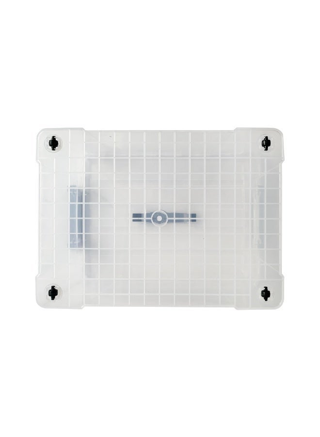 Marcolo Storage Box 43L Transparent Plastic Organizer with Wheels and Lid Multipurpose Storage Container - Image 5