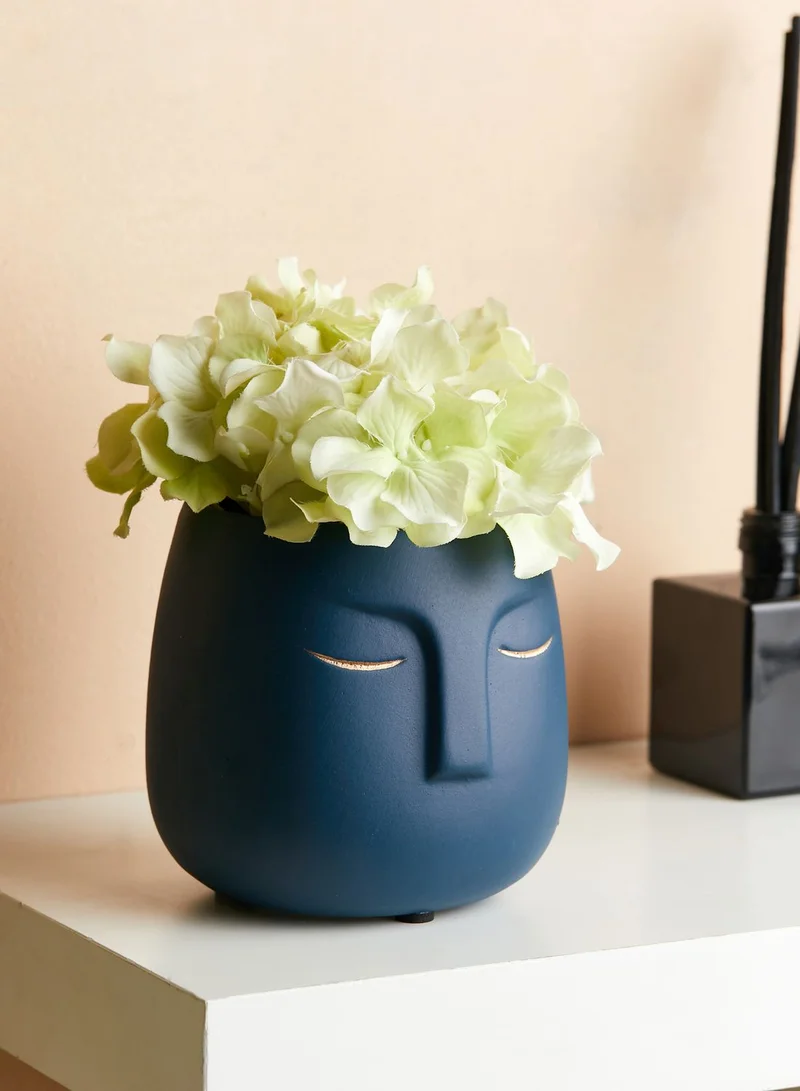 AURORA Navy Ceramic Face Planter