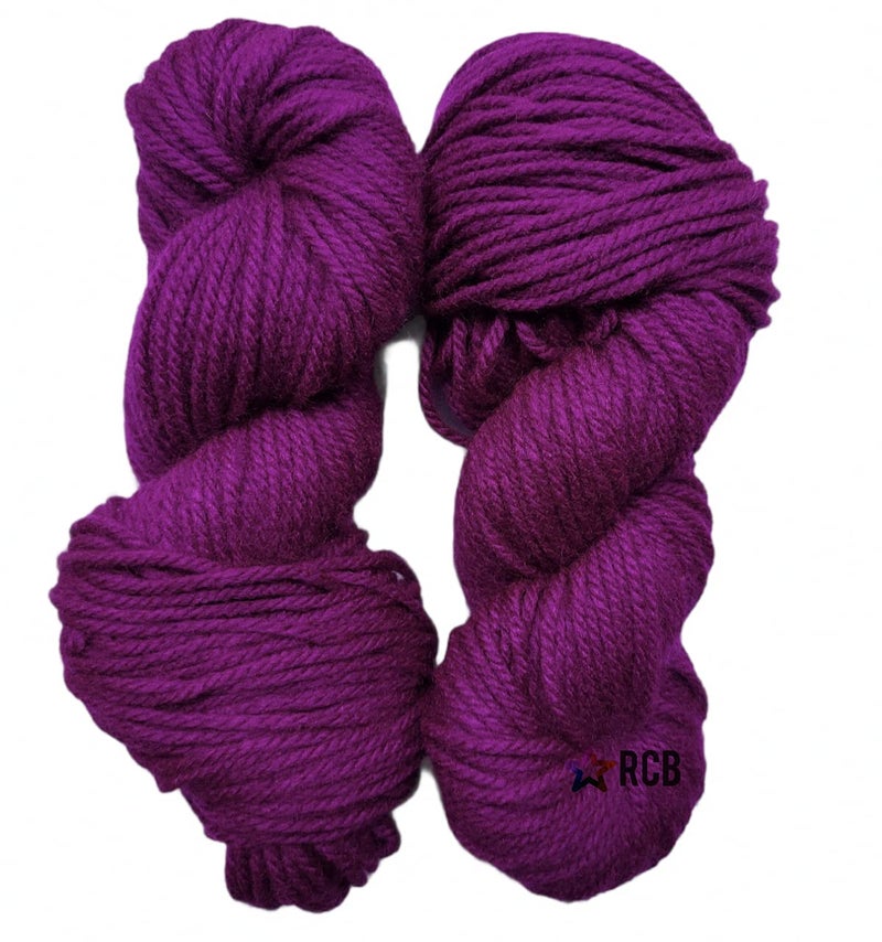 RCB Motu Thick Chunky Wool Hand Knitting Yarn (Purple) (Hanks-200gms) Shade No-28 - Image 1