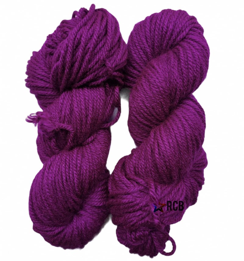 RCB Motu Thick Chunky Wool Hand Knitting Yarn (Purple) (Hanks-200gms) Shade No-28 - Image 2