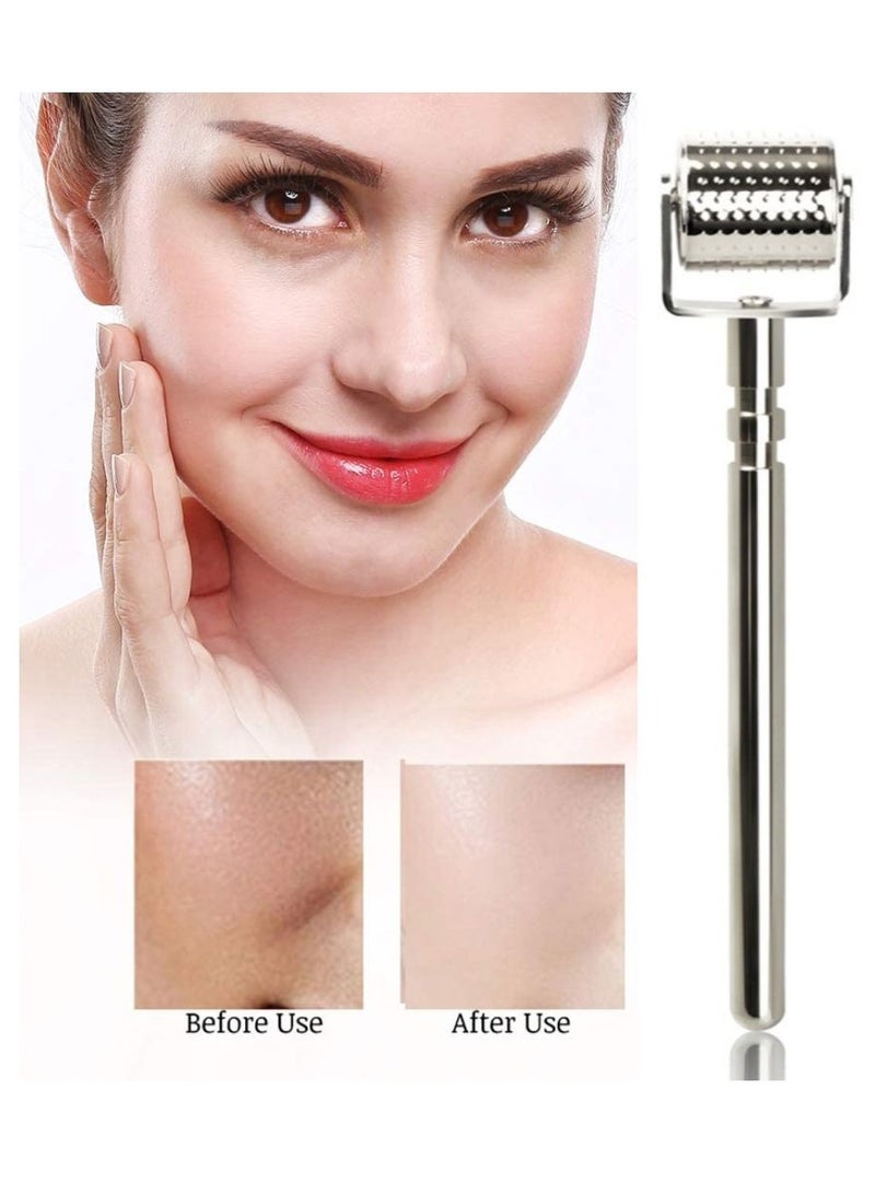 أسطوانة ديرما الفاخرة للوجه مقاس 0.5 مم مع 192 إبرة دقيقة من التيتانيوم للبشرة للوجه والجسم واللحية ونمو الشعر - Image 2