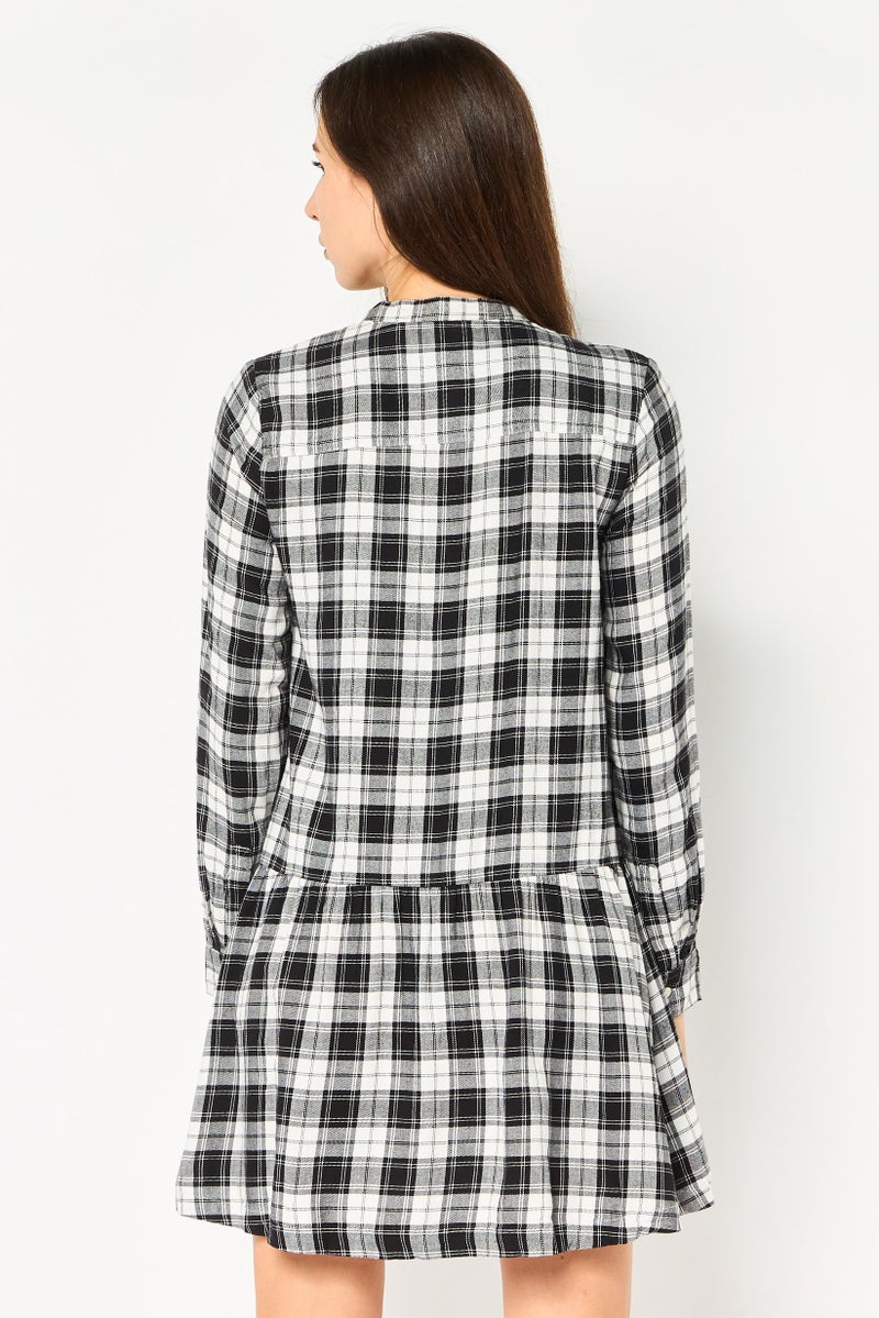 GAP Women Checkered Mini Dress, Multicolor - Image 4