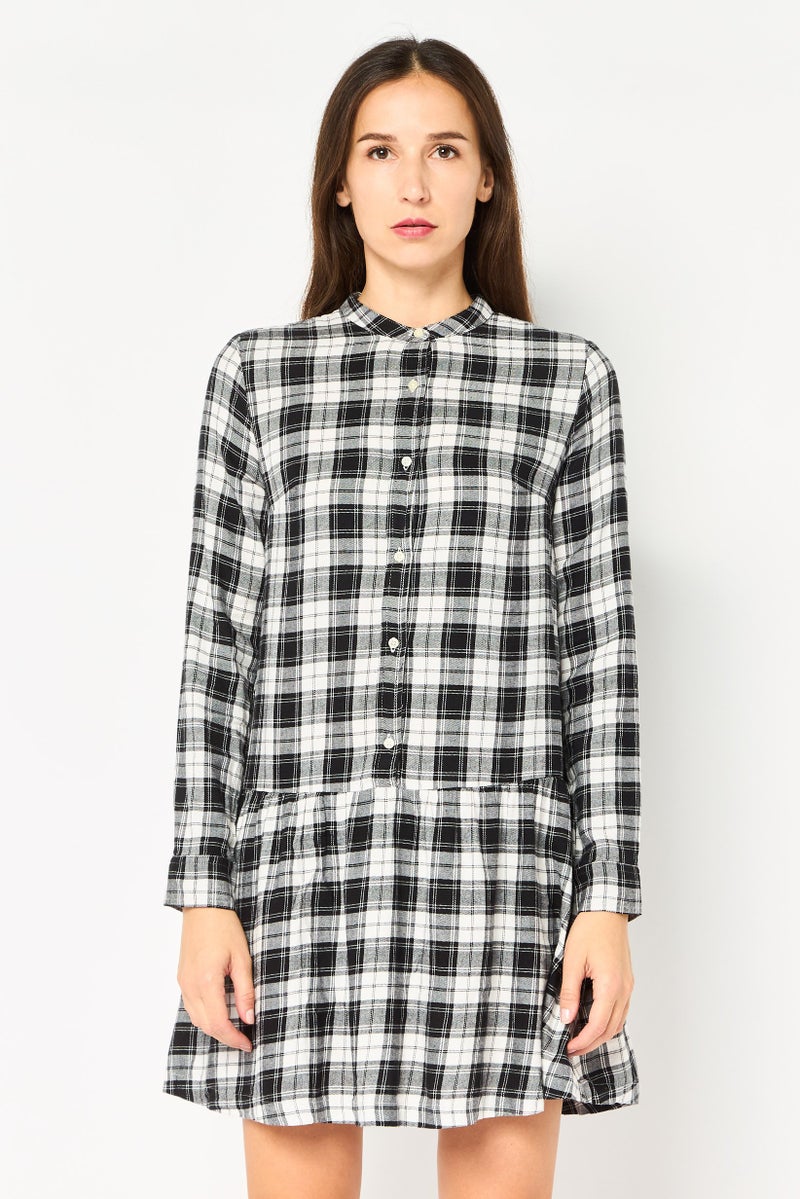 GAP Women Checkered Mini Dress, Multicolor - Image 1