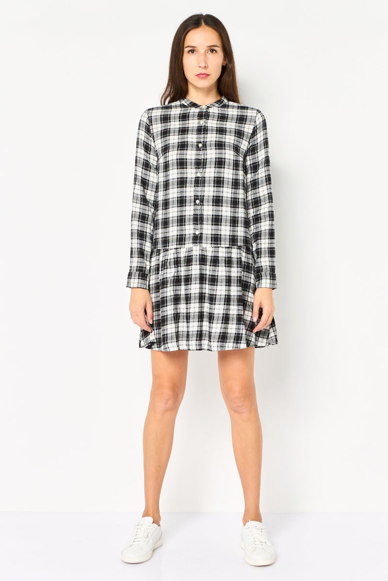 GAP Women Checkered Mini Dress, Multicolor - Image 3
