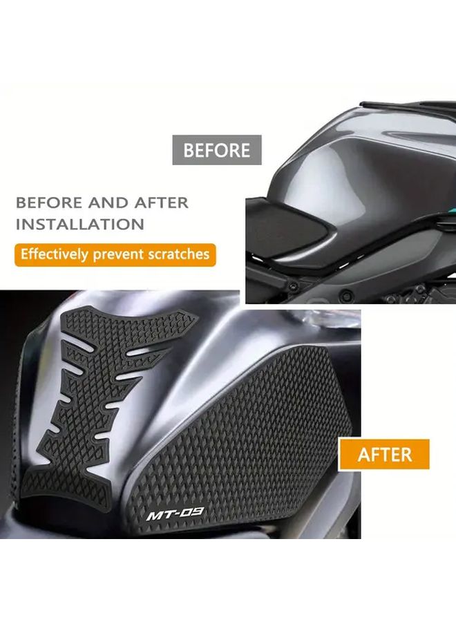 Black Motorcycle Tank Pad Protector Sticker Traction Grip For MT 09 MT09 MT 09 2024 - Image 5