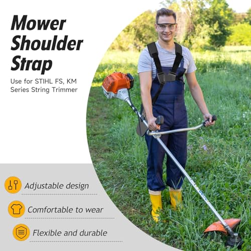 SHoRI Double Shoulder Harness Belt for OLEO-MAC Brush Cutter SPARTA44, SPARTA42, SPARTA38 & Universal Fit | Adjustable, Heavy Duty, Comfortable Strimmer Strap for Trimmer - Image 3