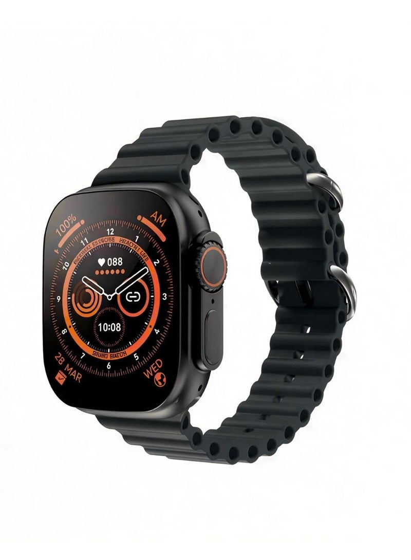 T800 Ultra Smart Watch HD Touch Screen Fitness Tracker SpO2 Heart Rate Monitor - Image 1