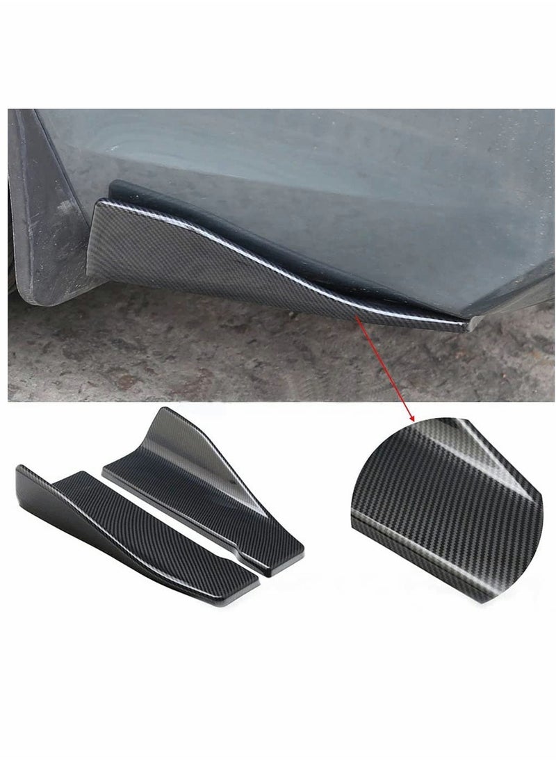 SYOSI Car Rear Bumper Lip Lower Corner Valance Covers Carbon Fiber Diffuser Splitter Universal Automotive Side Body Lip Spoiler Chin Skirt Protector 2pcs  - Image 2