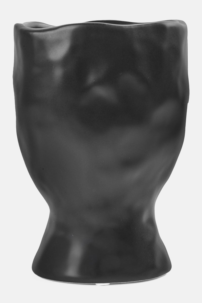 Muy Mucho Ceramic Fashionable Flower Vase, Black  - Image 2