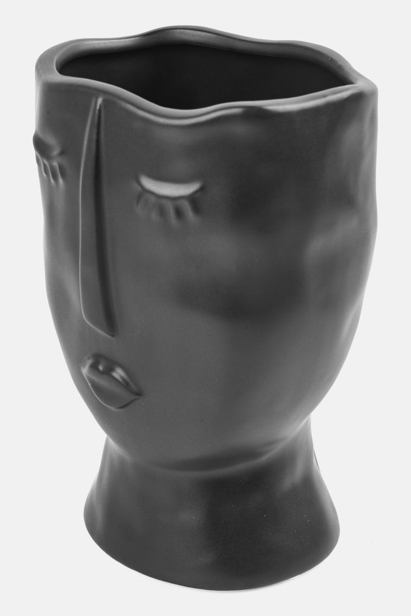 Muy Mucho Ceramic Fashionable Flower Vase, Black  - Image 3