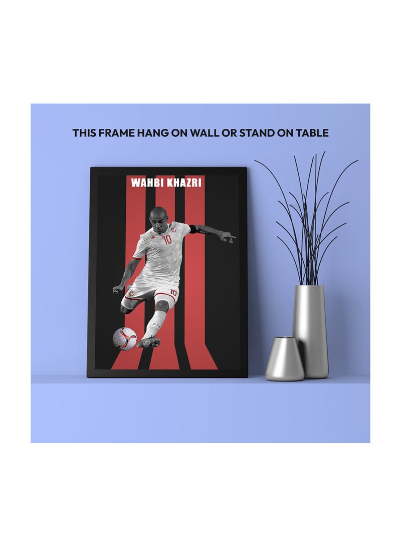 Tunisia Soccer Player Photo Frame Sports Theme Picture Frame Perfect for Football Sports Gifts for Soccer Ball Fans on Birthday Thanksgiving Football Fans Wall Poster Frame - Image 4