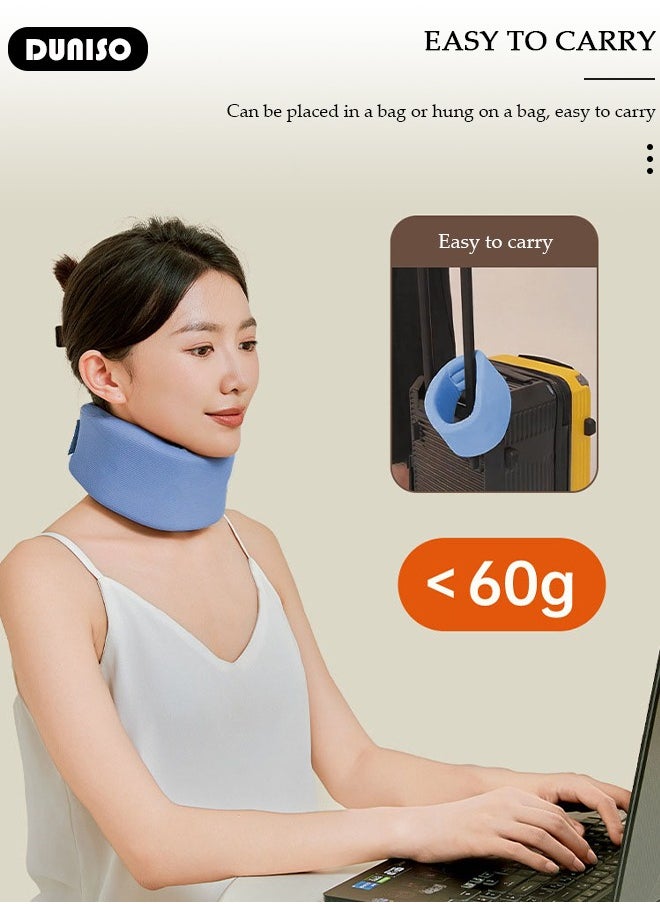 DUNISO Universal Neck Brace for Neck Pain and Support, Adjustable Cervical Collar for Sleeping, Ergonomic Neck Stretcher, Neck Protectors Wraps Keep Vertebrae Stable and Aligned, Cervical Spine Pressure Relief  - Image 2