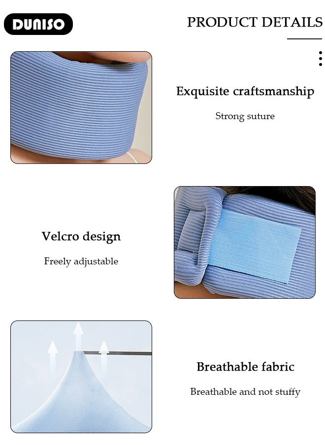 DUNISO Universal Neck Brace for Neck Pain and Support, Adjustable Cervical Collar for Sleeping, Ergonomic Neck Stretcher, Neck Protectors Wraps Keep Vertebrae Stable and Aligned, Cervical Spine Pressure Relief  - Image 5