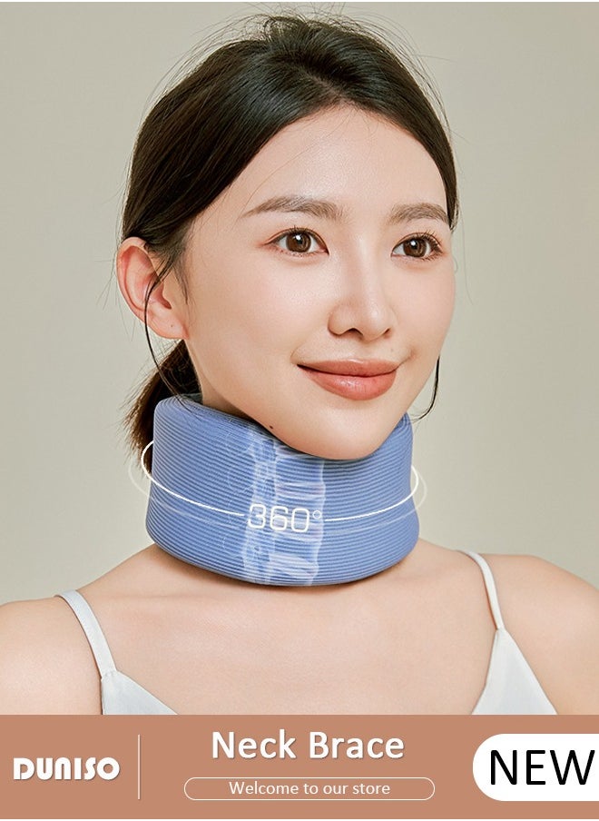 DUNISO Universal Neck Brace for Neck Pain and Support, Adjustable Cervical Collar for Sleeping, Ergonomic Neck Stretcher, Neck Protectors Wraps Keep Vertebrae Stable and Aligned, Cervical Spine Pressure Relief  - Image 1