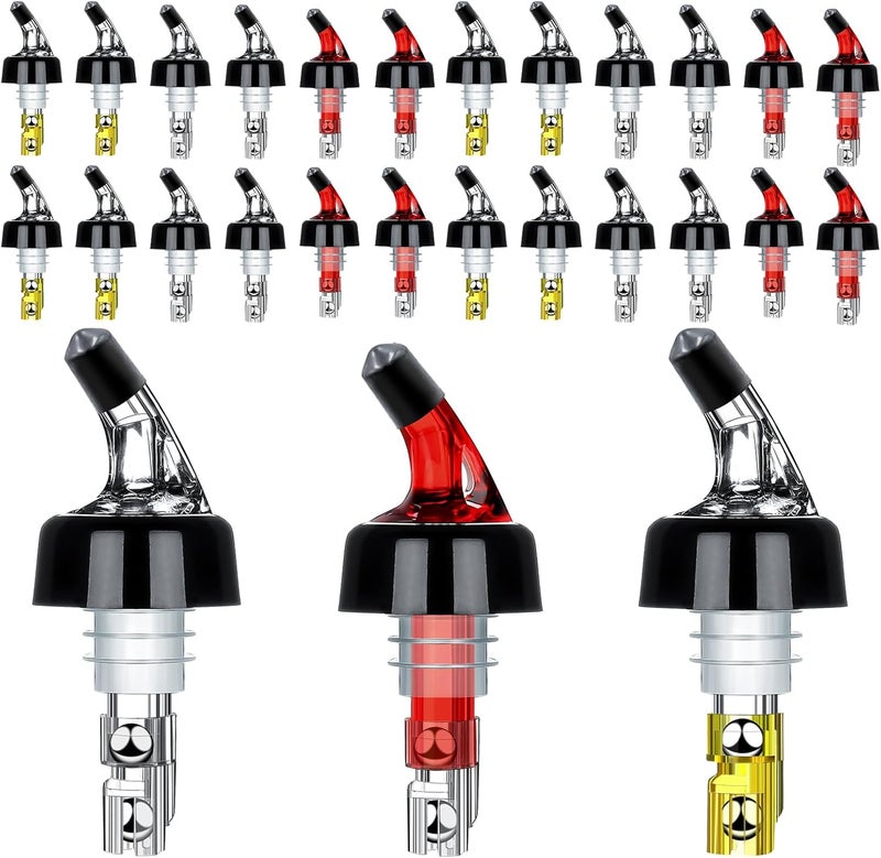 SuproBarware Automatic Measured Bottle Pourer - Quick Shot Spirit Measure Pourer Drinks Wine Cocktail Dispenser Home Bar Tools - 1oz/30ml (24 pack) - Image 1