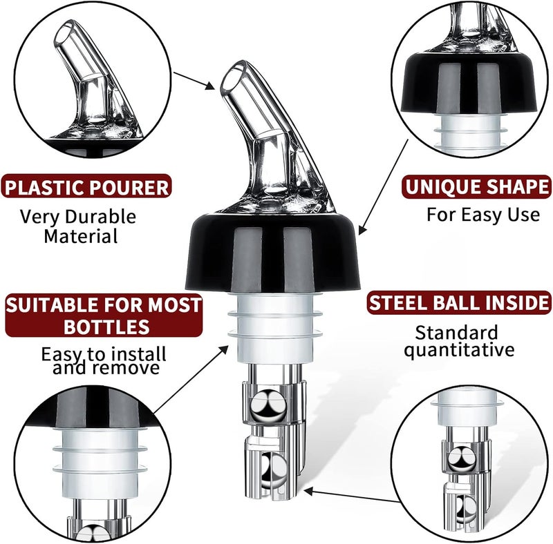 SuproBarware Automatic Measured Bottle Pourer - Quick Shot Spirit Measure Pourer Drinks Wine Cocktail Dispenser Home Bar Tools - 1oz/30ml (24 pack) - Image 4