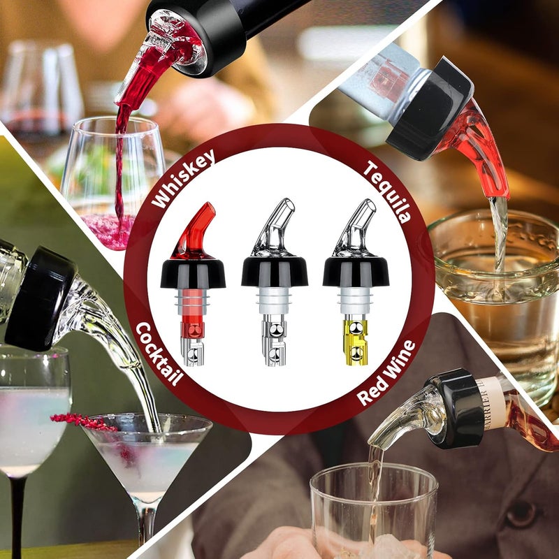 SuproBarware Automatic Measured Bottle Pourer - Quick Shot Spirit Measure Pourer Drinks Wine Cocktail Dispenser Home Bar Tools - 1oz/30ml (24 pack) - Image 3