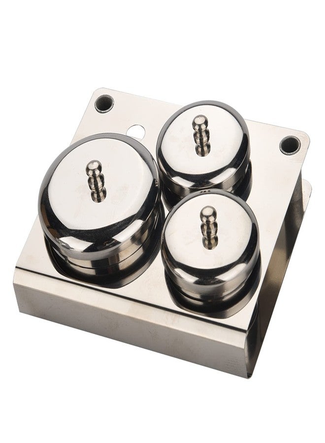 GOTOTOP Stainless Steel Nail Liquid Container Mini Bowl for Acrylic Powder & Liquid - Nail Art Tools Organizer Holder with Lid for Manicure Salon Use - Image 1