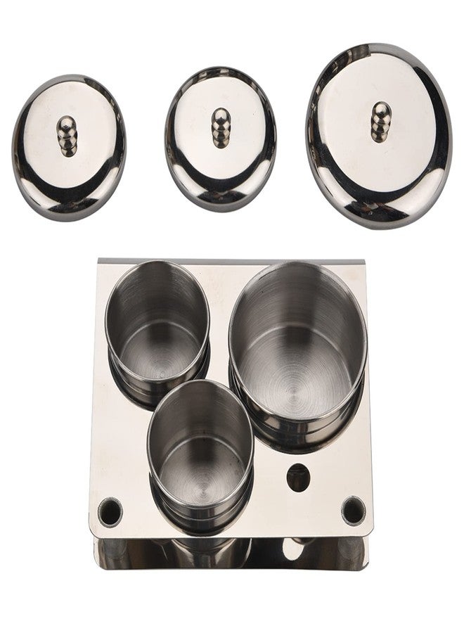 GOTOTOP Stainless Steel Nail Liquid Container Mini Bowl for Acrylic Powder & Liquid - Nail Art Tools Organizer Holder with Lid for Manicure Salon Use - Image 5