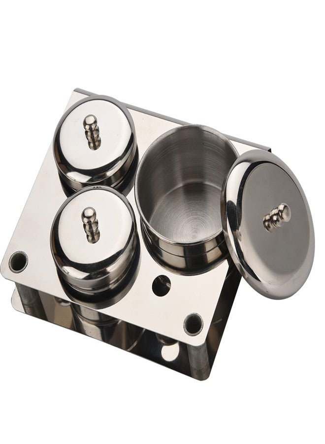 GOTOTOP Stainless Steel Nail Liquid Container Mini Bowl for Acrylic Powder & Liquid - Nail Art Tools Organizer Holder with Lid for Manicure Salon Use - Image 4