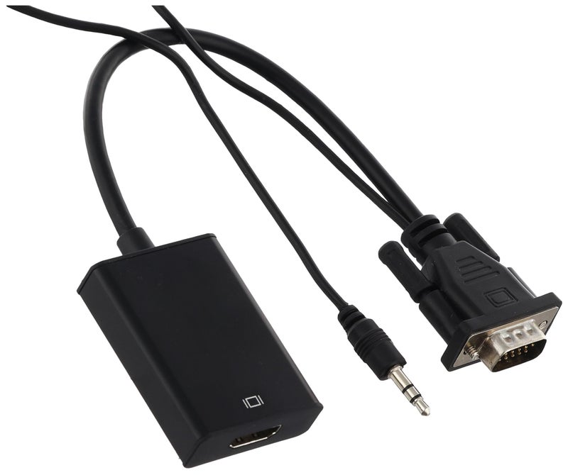 Vga male to hdmi female with sound adapter, 2724323529878 - Image 1