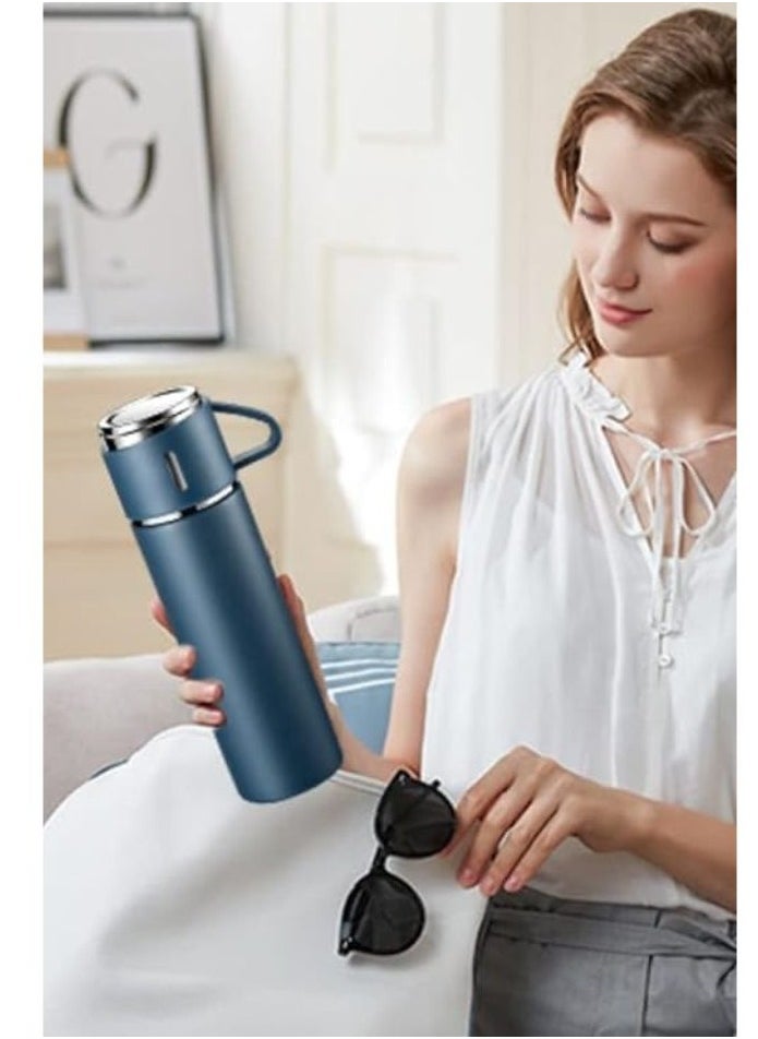 Shopit - Vacuum Insulated Flask Set, Stainless Steel Vacuum Flask Water bottle with Cups - Image 1