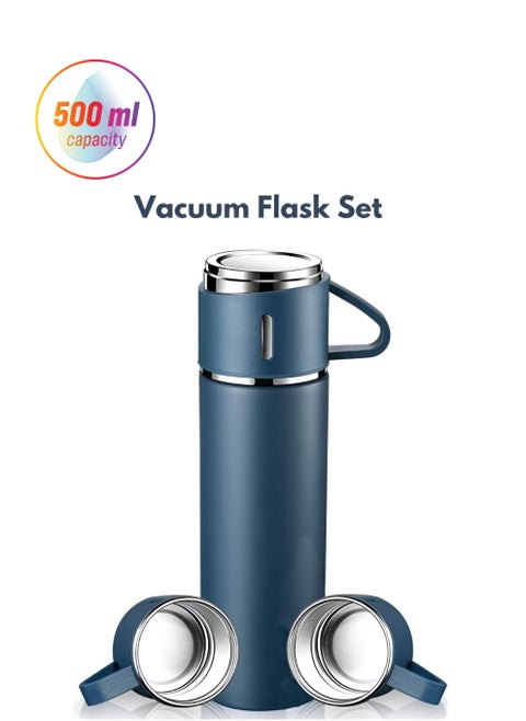 Vacuum Insulated Flask Set, Stainless Steel Vacuum Flask Water bottle with Cups