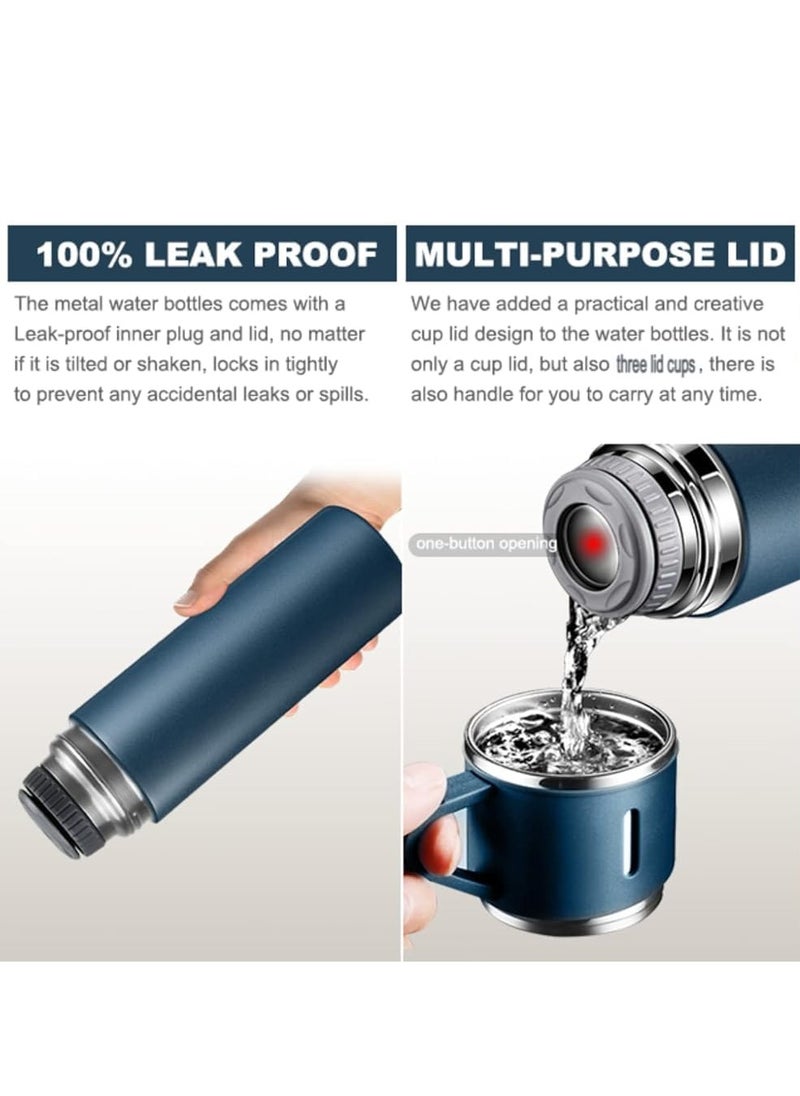 Shopit - Vacuum Insulated Flask Set, Stainless Steel Vacuum Flask Water bottle with Cups - Image 1