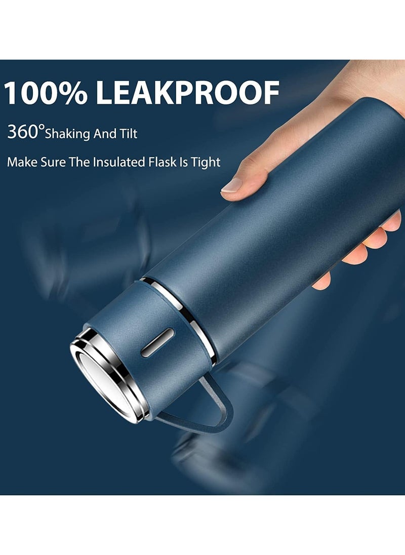 Shopit - Vacuum Insulated Flask Set, Stainless Steel Vacuum Flask Water bottle with Cups - Image 1