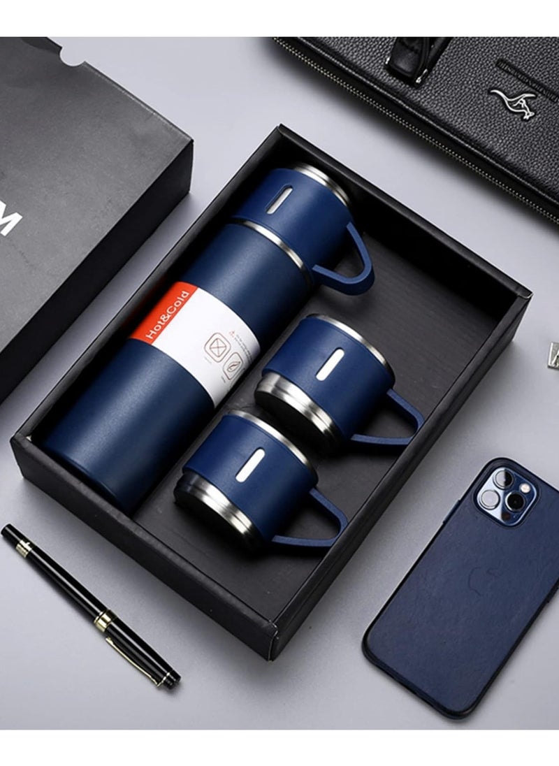 Shopit - Vacuum Insulated Flask Set, Stainless Steel Vacuum Flask Water bottle with Cups - Image 1