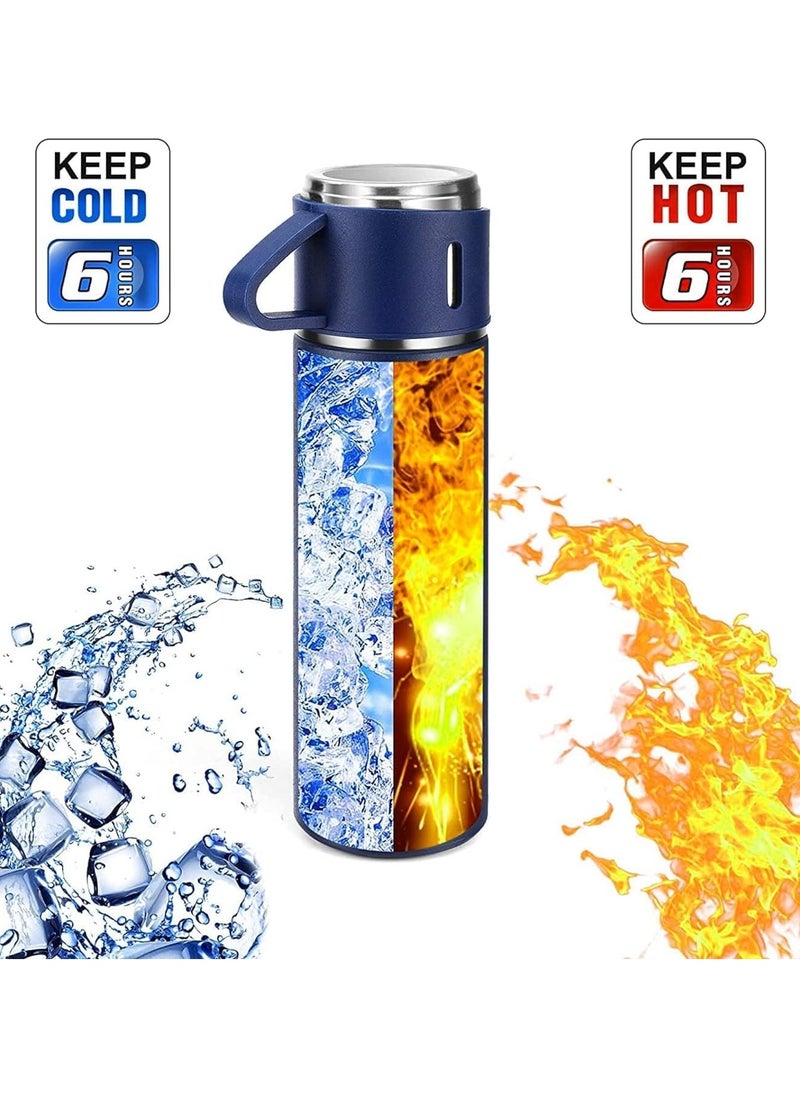 Shopit - Vacuum Insulated Flask Set, Stainless Steel Vacuum Flask Water bottle with Cups - Image 1