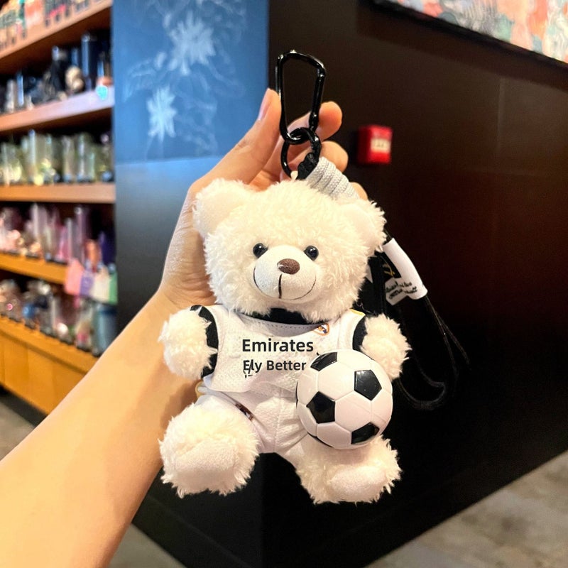 Cross-Border Fan Keychain with Cristiano Ronaldo, Real Madrid & World Cup Bear  Doll - Image 1