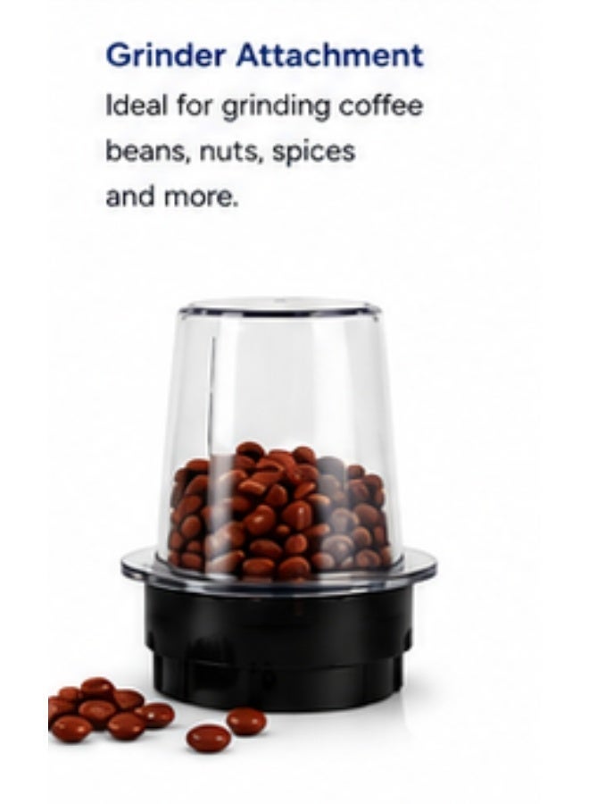 KION Blender 500W Stainless Steel 1.5L Glass Jug With 2 Speeds With Pulse + Grinder - BBB5015SG00 1.5 L 500 W BBB5015SG00 Multicolor - Image 3