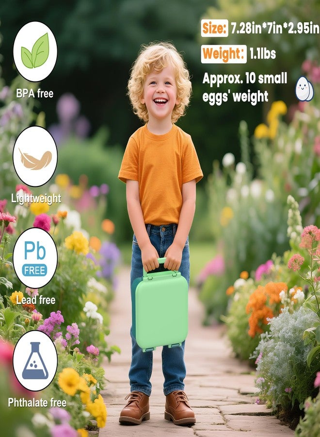 JOOPETALK Bento Lunch Box for Kids with 9oz Thermo, Leak-proof Lunch Containers with 3 Compartments,Kids-friendly Size,Durable/Dishwasher Safe Lunch Box for School Outdoors-Green - Image 5