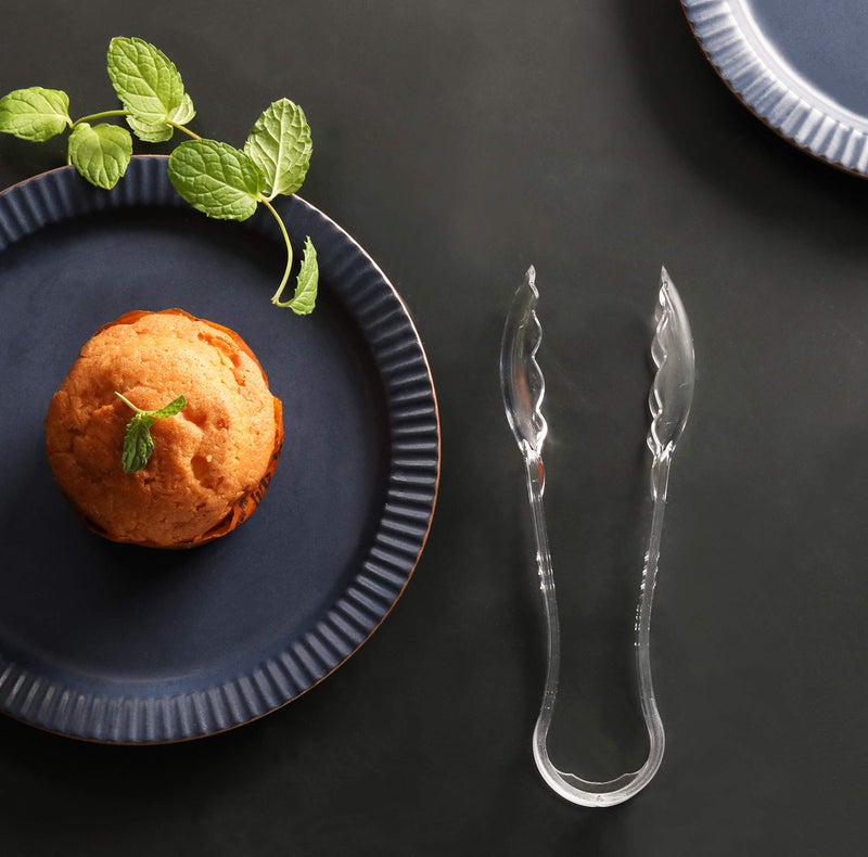 New Star Foodservice Utility Tong, High Heat Plastic, Scalloped, Set of 12 (6-Inch, Clear) - Image 4