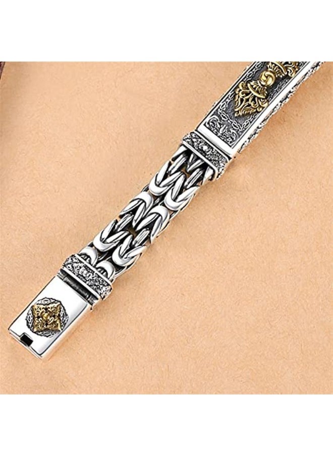 Generic - New Simple and Elegant Men's Bracelet Silver Hand-woven Chain - Image 1