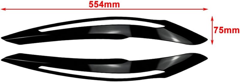 DEMULAX Car Headlight Eyebrow Eyelids Cover Trim for BMW 1 Series - Image 5