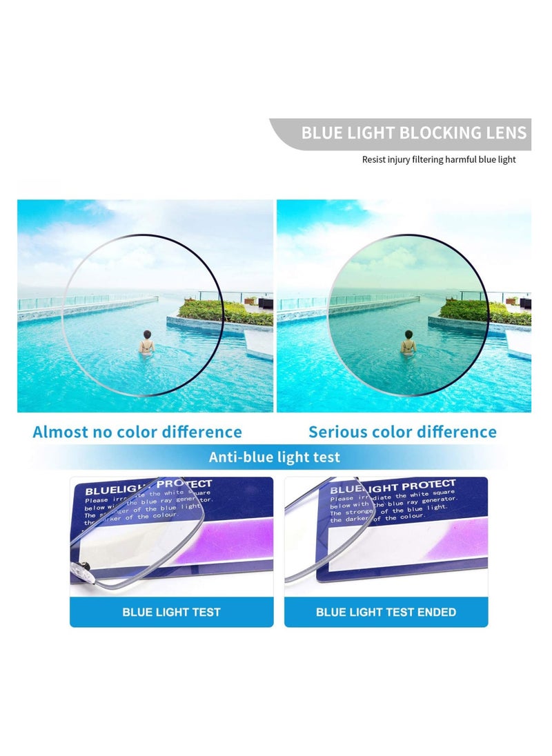 Reading Glasses for Women/Men Blue Light Blocking, Sports Square Frame Readers, Anti Glare Computer Glasses