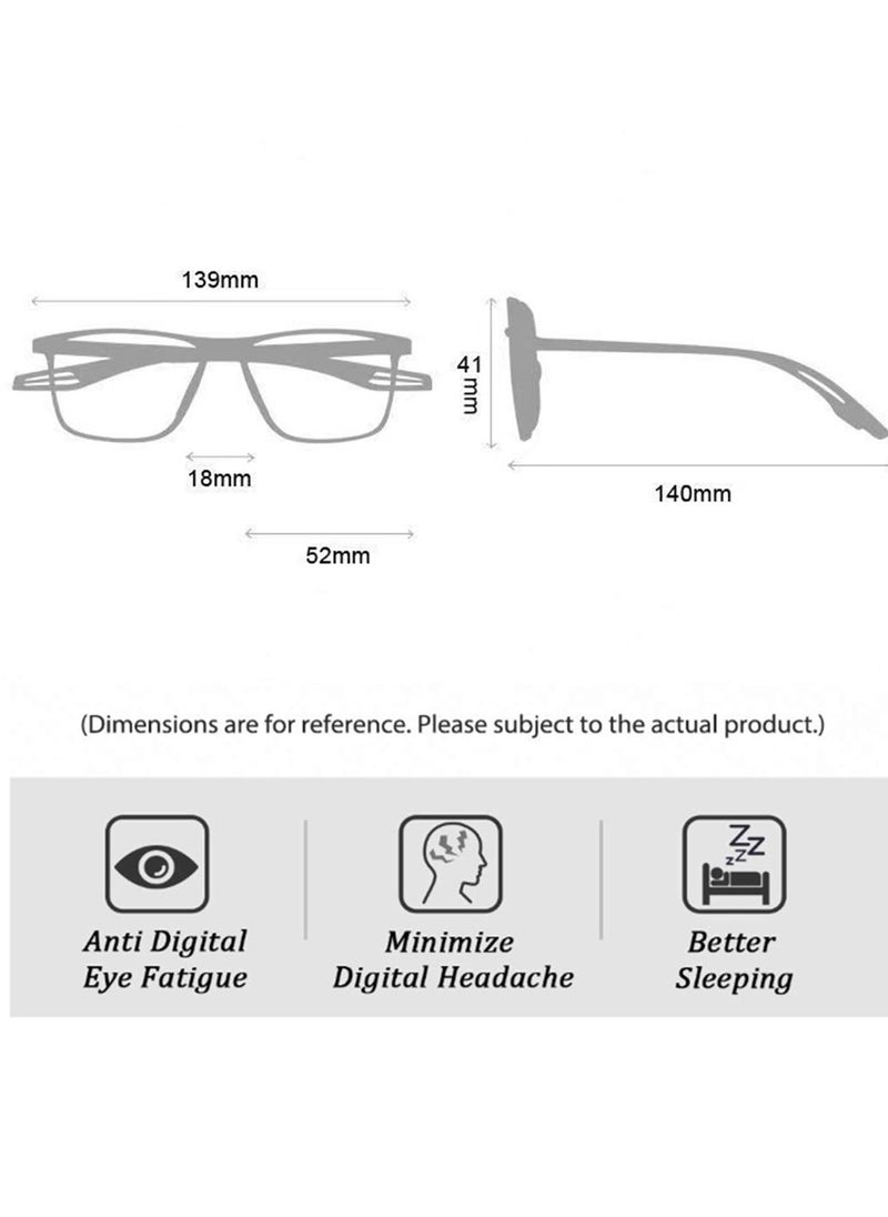 Reading Glasses for Women/Men Blue Light Blocking, Sports Square Frame Readers, Anti Glare Computer Glasses