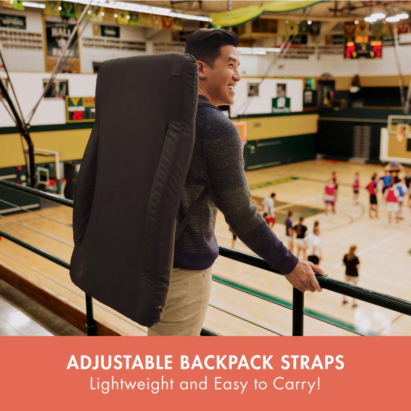 PICNIC TIME Ventura Portable Reclining Stadium Seat with Back Support, Folding Bleacher Chairs with Back and Cushion, Thick Padded Stadium Seat, Armrest, and Six Backrest Positions, (Black, Standard) - Image 3