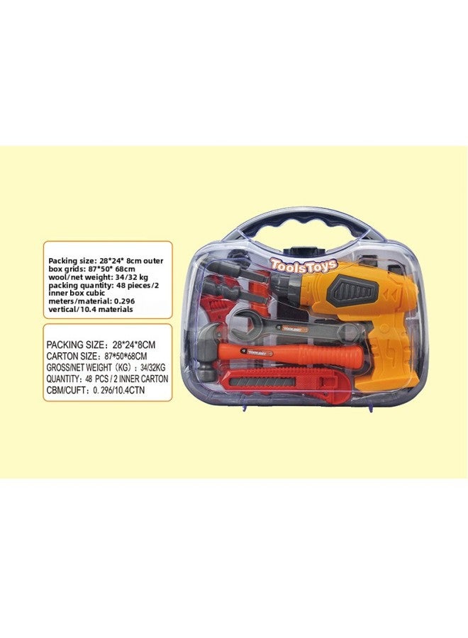 Hot-selling Children's Play-house Simulation Electric Repair And Repair Tools Ming Benzene Portable Gift Box Toy Set-Specifications:Power Tool Set TQ120550 - Image 1