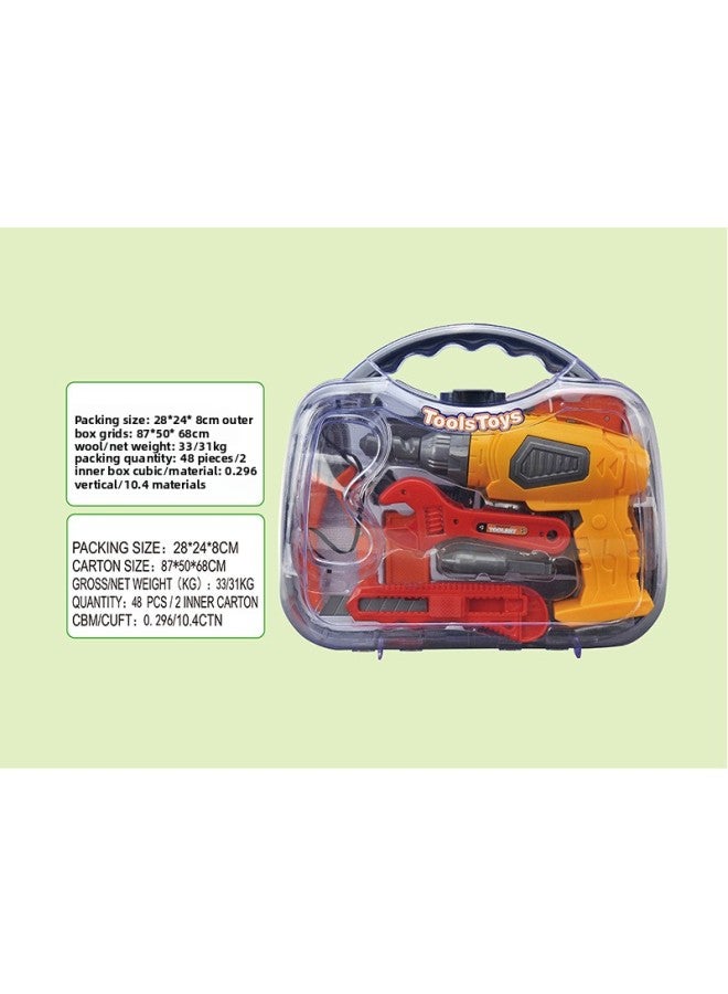 Hot-selling Children's Play-house Simulation Electric Repair And Repair Tools Ming Benzene Portable Gift Box Toy Set-Specifications:Power Tool Set TQ120550 - Image 2