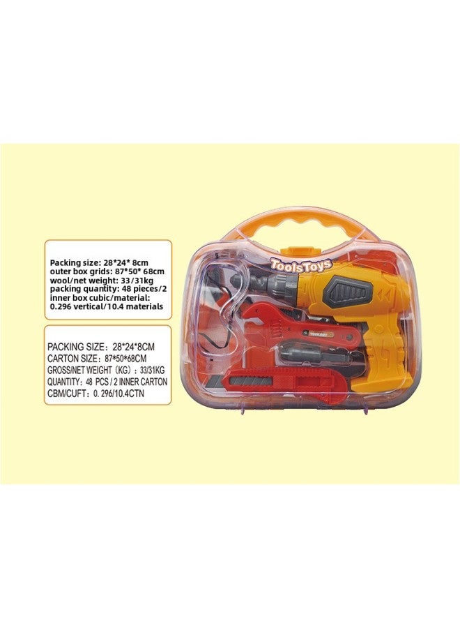 Hot-selling Children's Play-house Simulation Electric Repair And Repair Tools Ming Benzene Portable Gift Box Toy Set-Specifications:Power Tool Set TQ120550 - Image 4
