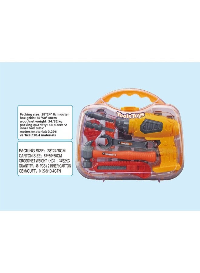Hot-selling Children's Play-house Simulation Electric Repair And Repair Tools Ming Benzene Portable Gift Box Toy Set-Specifications:Power Tool Set TQ120550 - Image 3