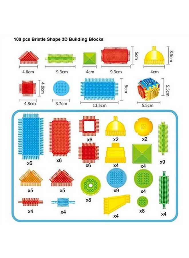Teytoy 100 Pcs Bristle Shape Building Blocks Toy Set for toddlers Kids - Image 5