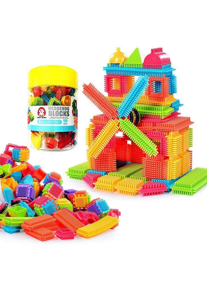 Teytoy 100 Pcs Bristle Shape Building Blocks Toy Set for toddlers Kids - Image 1
